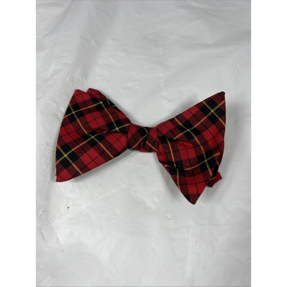 Punk Royal Other - Vintage Royal Rust Resistant Clip on Bow Tie Bowtie 1960s‎ 1970's Red Plaid